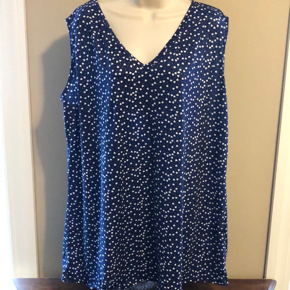 Navy Blue Heart Tank